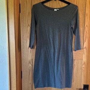 Gap Charcoal 3/4 Sleeve Dress